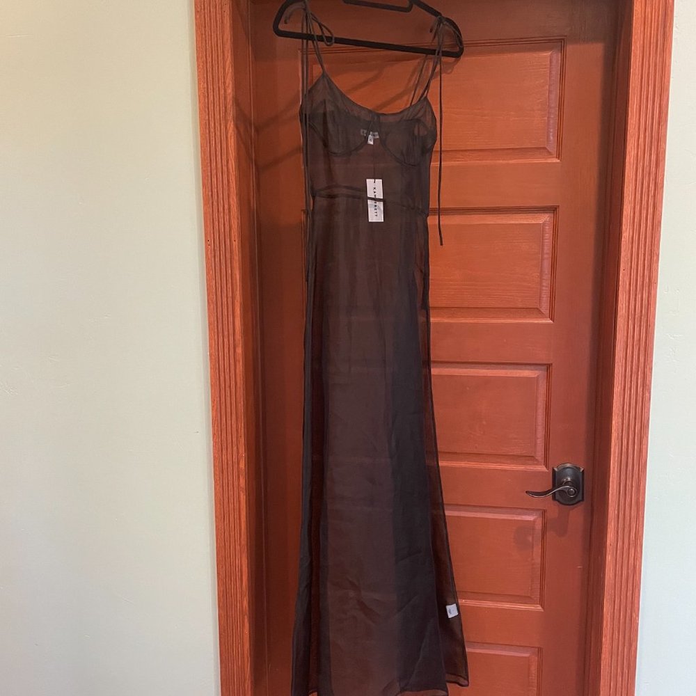 KAMPERETT Rae Silk Organza Black Dress NWT - Picture 7 of 7